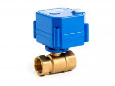 Кран шаровой DN25, PN6, Teplocom AquaBast, латунь, электропривод, шт