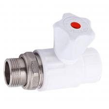 Кран шаровой для радиатора угловой с американкой 20х1/2