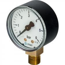 Манометр радиальный STOUT корпус Ø 50 мм, 1/4