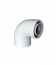 Колено подкючения коаксильное d60/100 (BOSCH-BUDERUS-OLICAL-PROTHERM)  CCPK22B