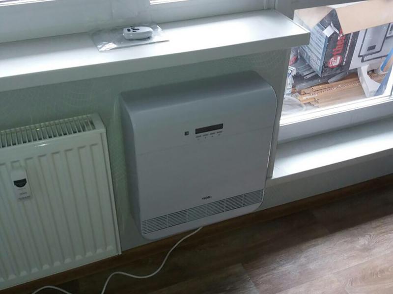 Стандартная установка бризера Tion O2