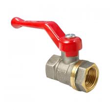 Кран шаровой для ВОДЫ латунный VALFEX 11Б27фт1М ВР/ВР, НИКЕЛИР-Й, рычаг, 1/2